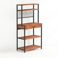 Rack organizador alto con cajón para cocina - Café