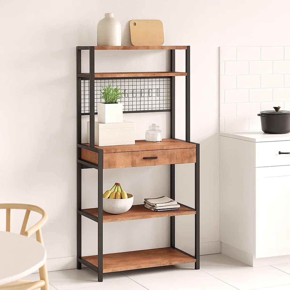 KLIK - Rack organizador alto con cajón para cocina - Café