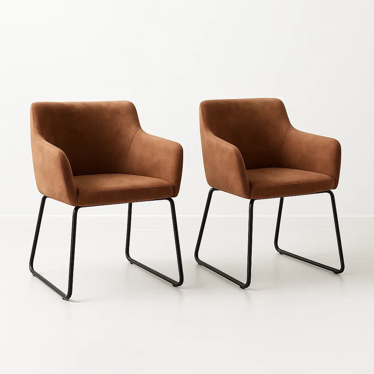 KLIK - Pack de 2 Butacas Albania de Cuero Sintético con Metal Industrial