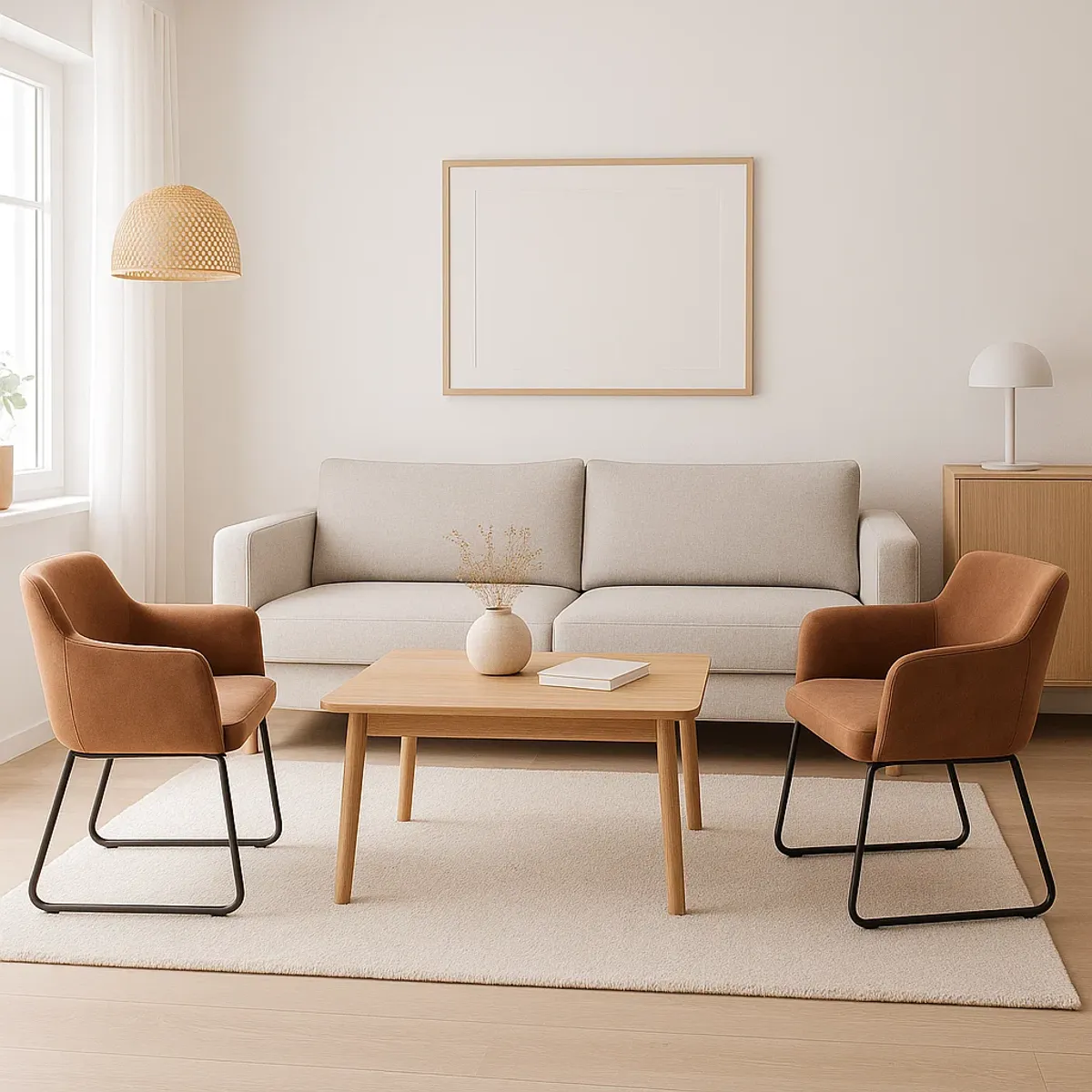 KLIK - Pack de 2 Butacas Albania de Cuero Sintético con Metal Industrial