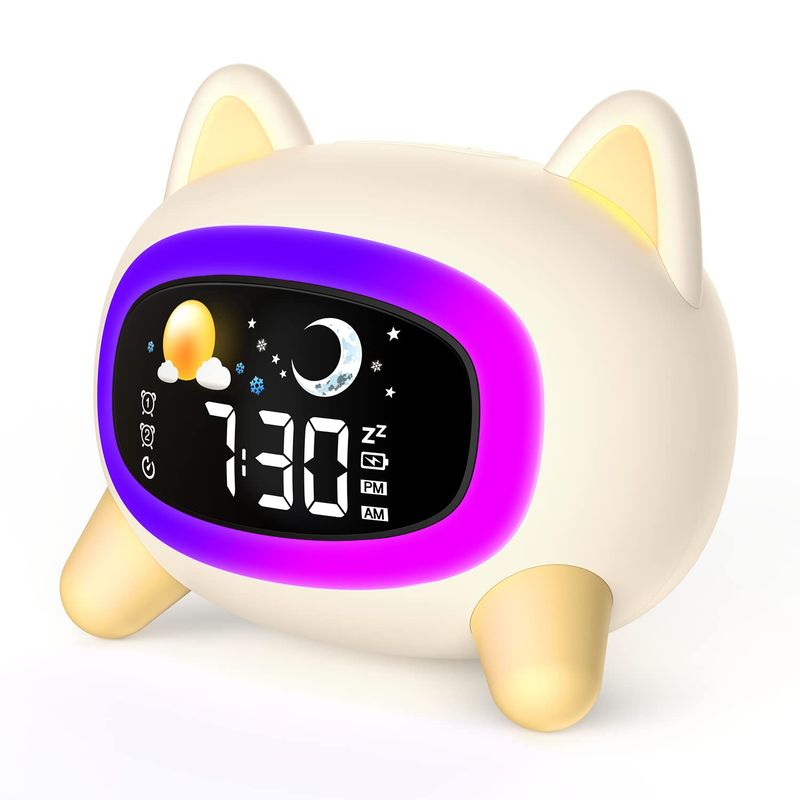EVERSO - Reloj despertador para niños con luz LED nocturna reloj