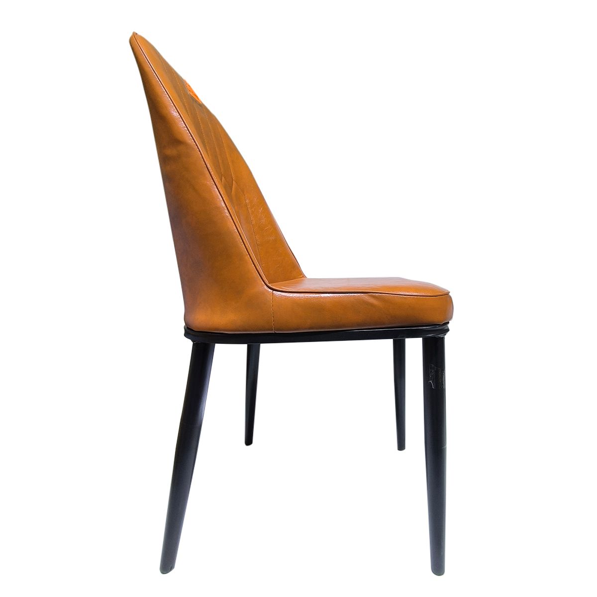 GENERICO - SILLA COMEDOR TAPIZADA EN CUERO MARRON BRILLANTE HOMEMART