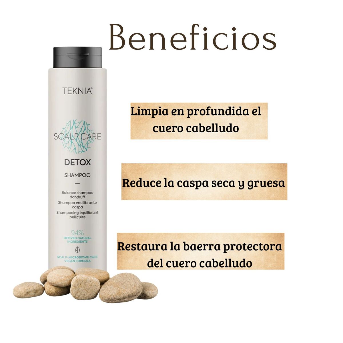 LAKME - Shampoo Lakme Teknia 300ml Detox Combate Caspa Suaviza Calmante