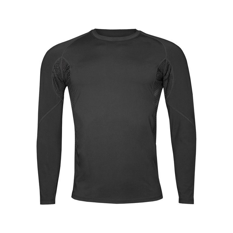 ANDESLAND OUTDOOR APPAREL - Polera Ciclista Dryfit Manga Larga Con Malla Negro Hombre