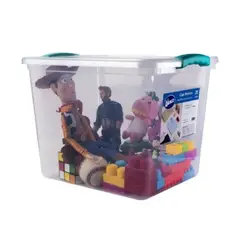 WENCO - Caja Organizadora 28 Lts Caja Multiusos Transparente