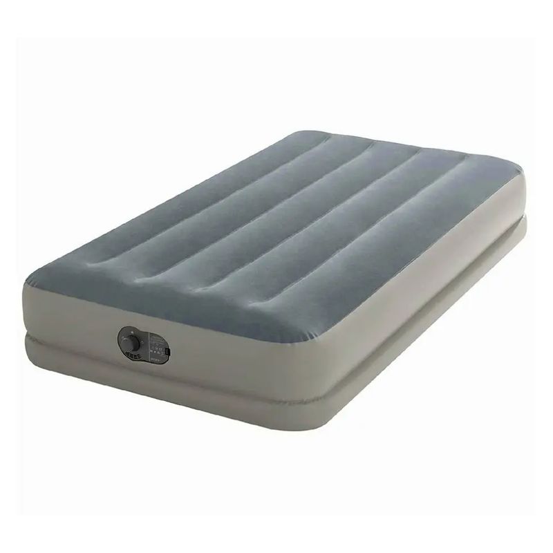 LIVE SPORT - CAMA INFLABLE ELECTRICA GRIS USB 1 PL