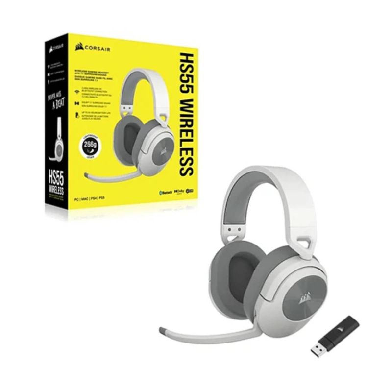 CORSAIR - Audífonos  Corsair Gamer HS55 Blancos