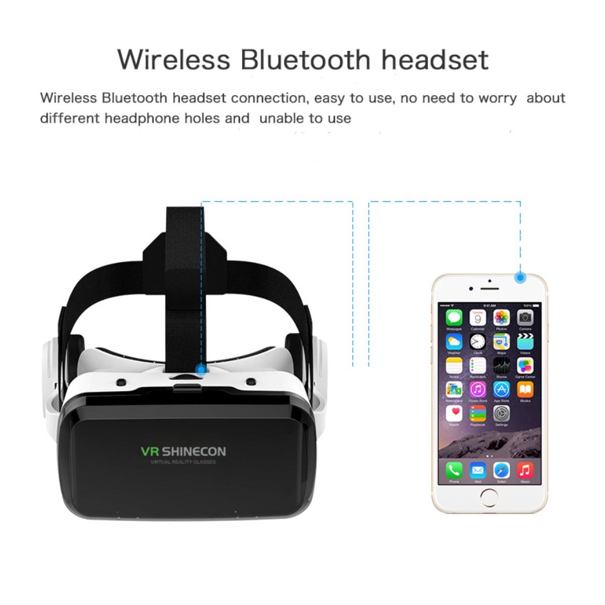 GENERICO - Lentes Vr De Realidad Virtual 3d + Control Gamer + Bluetooth