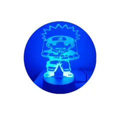 GENERICO - Lampara ilusión 3D Naruto De 7 Colores