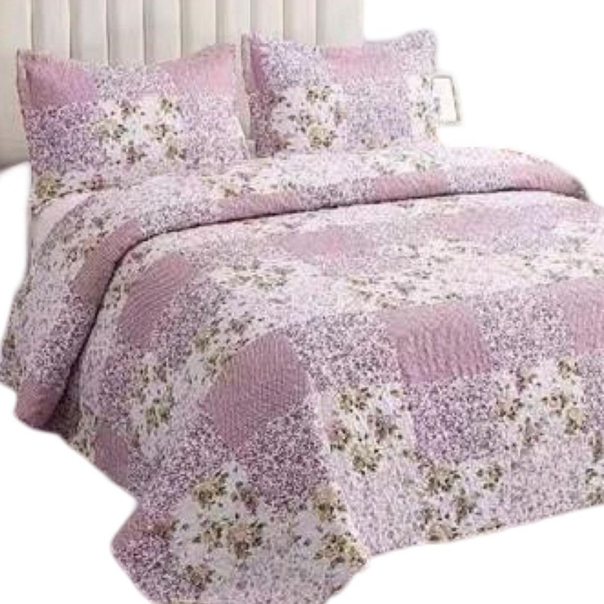 GENERICO - Cubrecama Quilt 2 Plazas+2 Fundas Verano Fresco 13n58