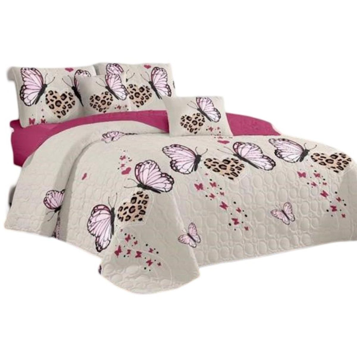 GENERICO - Cubrecama Quilt 2 Plazas+2 Fundas Verano Fresco 13n57