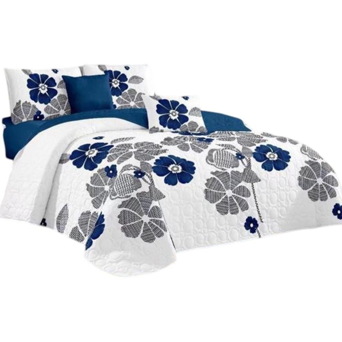 GENERICO - Cubrecama Quilt 2 Plazas+2 Fundas Verano Fresco 13n46