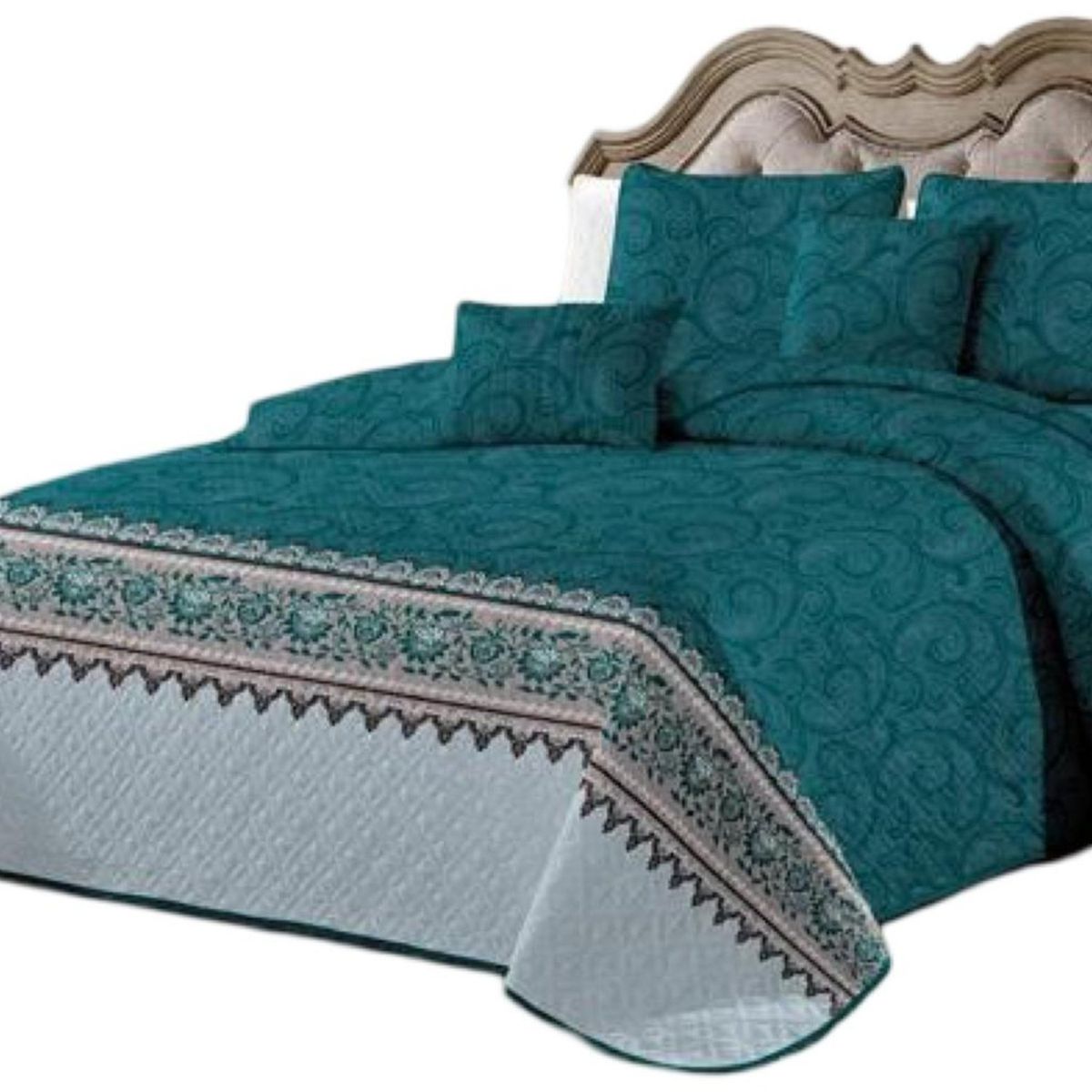 GENERICO - Cubrecama Quilt 2 Plazas+2 Fundas Verano Fresco 13n34