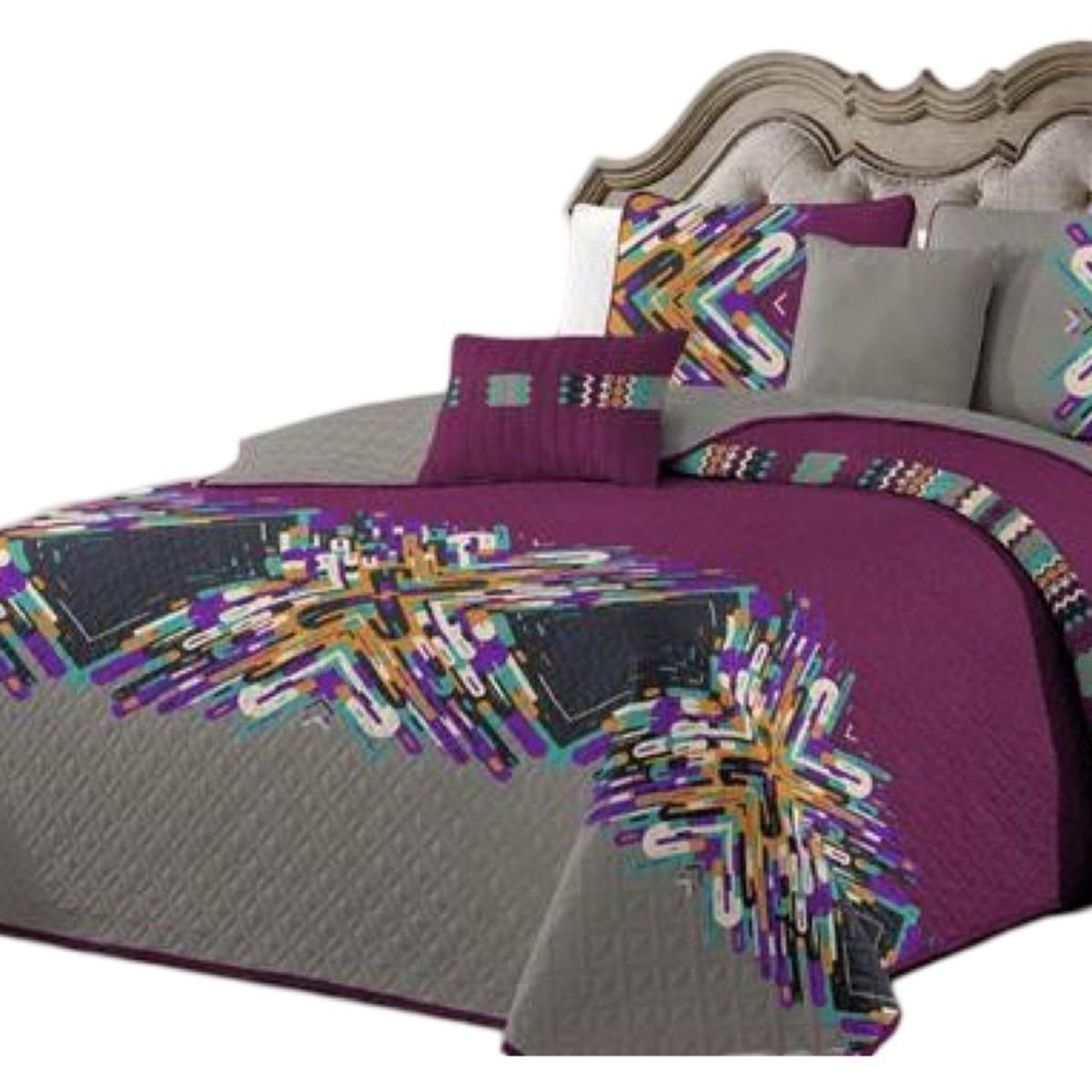 GENERICO - Cubrecama Quilt 2 Plazas+2 Fundas Verano Fresco 13n18