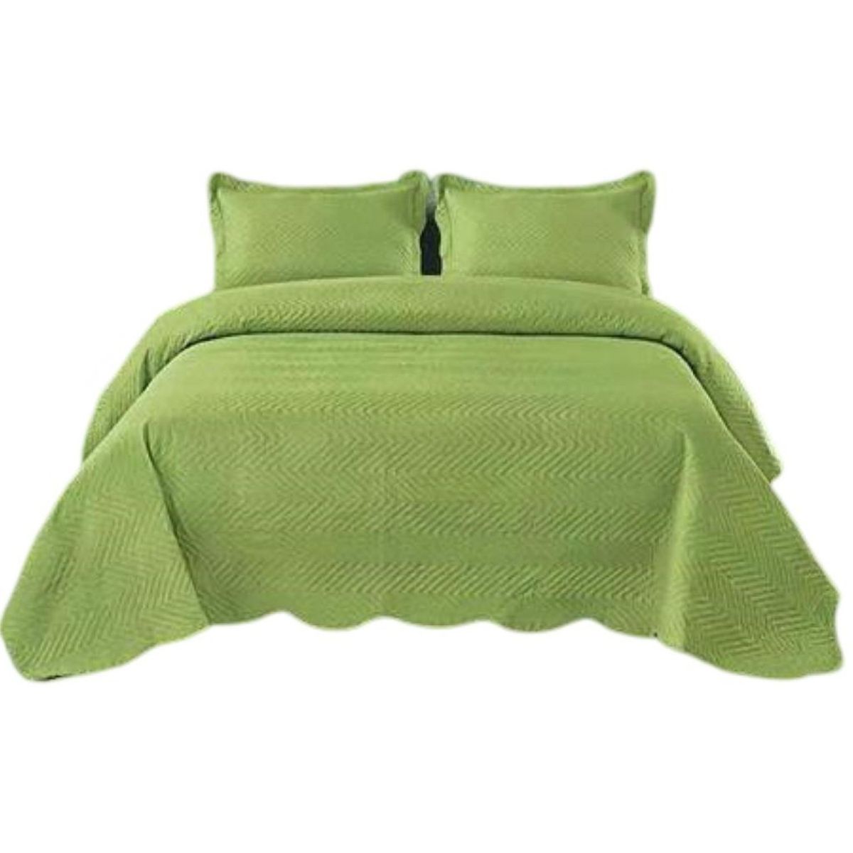 GENERICO - Cubrecama Quilt 2 Plazas+2 Fundas Verano Unicolor 13n09