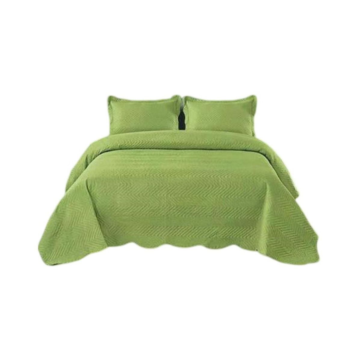 GENERICO - Cubrecama Quilt 2 Plazas+2 Fundas Verano Unicolor 13n09