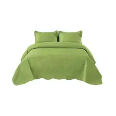 GENERICO - Cubrecama Quilt 2 Plazas+2 Fundas Verano Unicolor 13n09