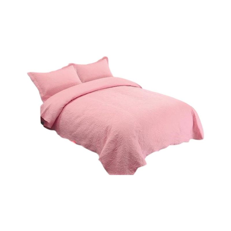 GENERICO - Cubrecama Quilt 2 Plazas+2 Fundas Verano Unicolor 13n07