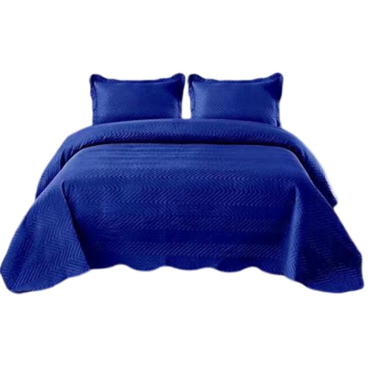 GENERICO - Cubrecama Quilt 2 Plazas+2 Fundas Verano Unicolor 13n01