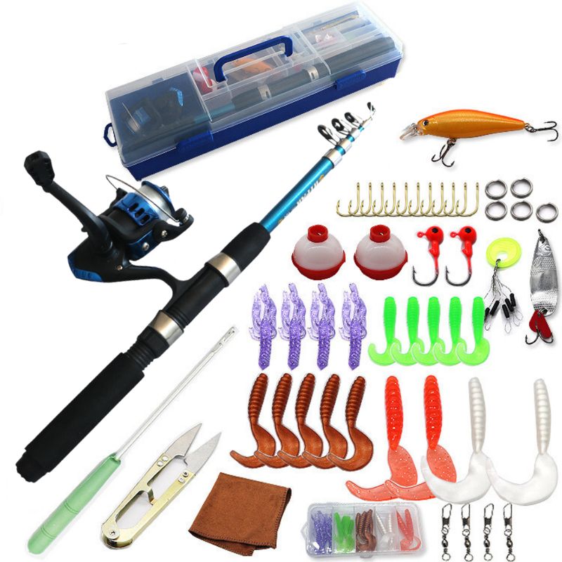 GENERICO - Set Pesca Caña De Pescar Telescopica Mosquero Carrete Niños