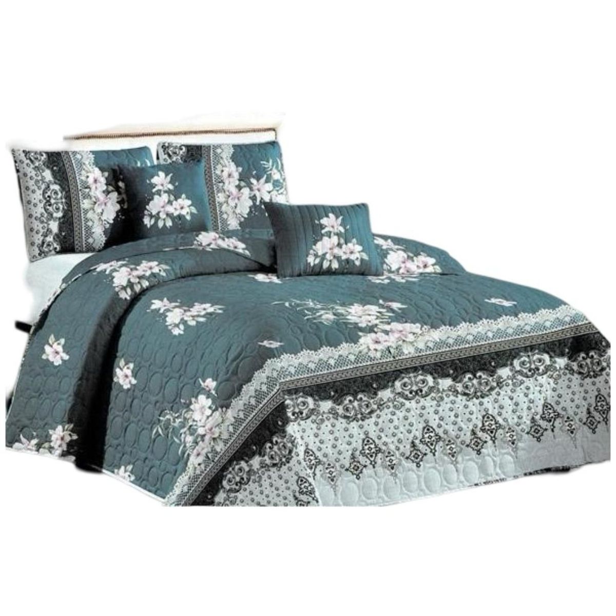 GENERICO - Cubrecama Quilt 2 Plazas+2 Fundas Verano Fresco 13n60
