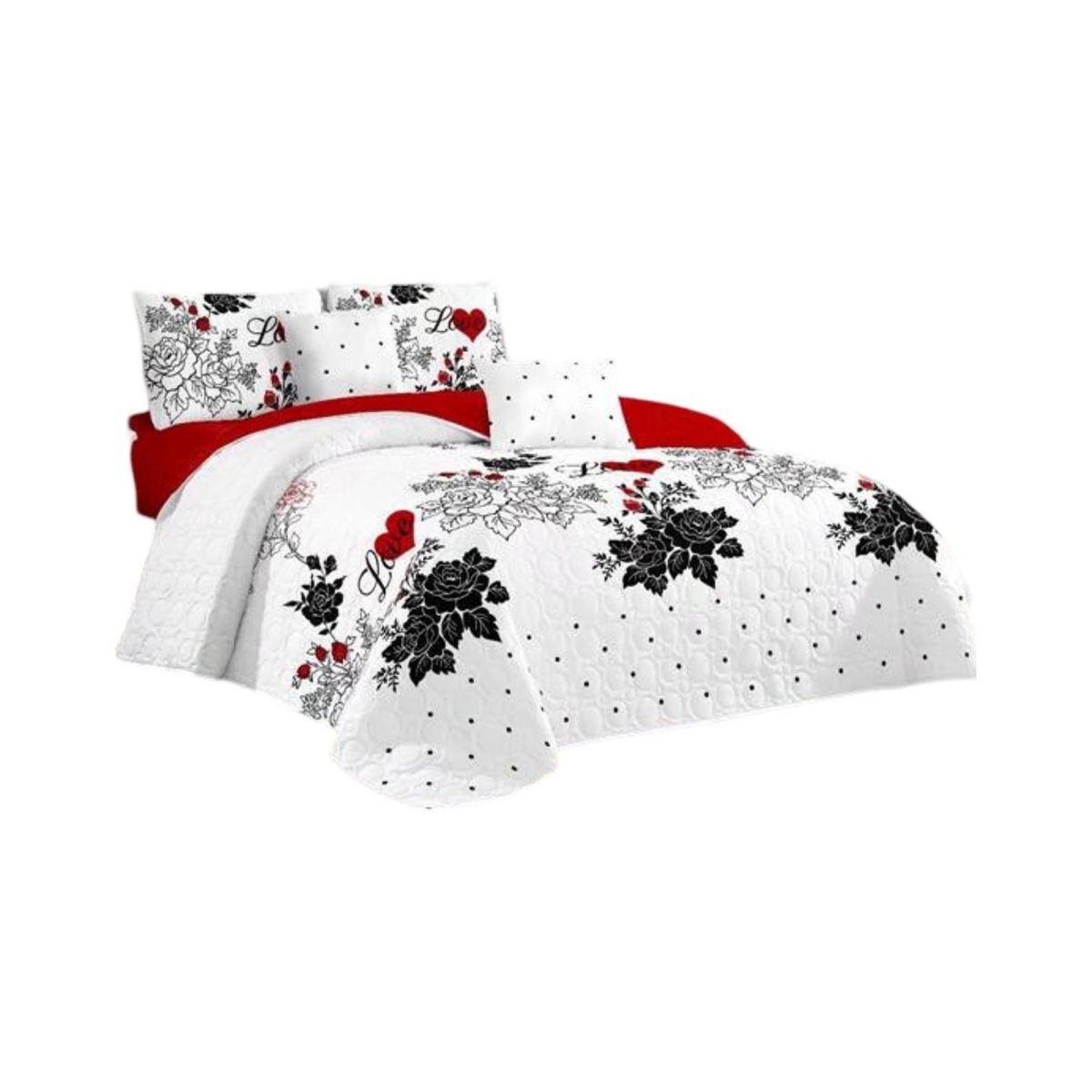 GENERICO - Cubrecama Quilt 2 Plazas+2 Fundas Verano Fresco 13n52