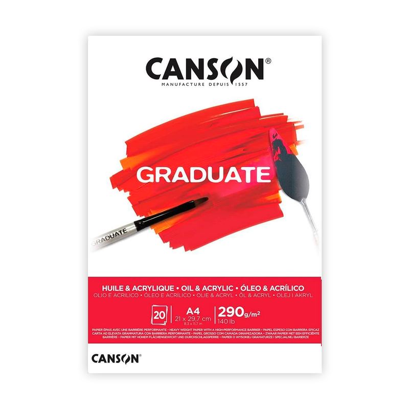 CANSON - Canson Acrilico Y Óleo Graduate Pad A4 21x29 Cm