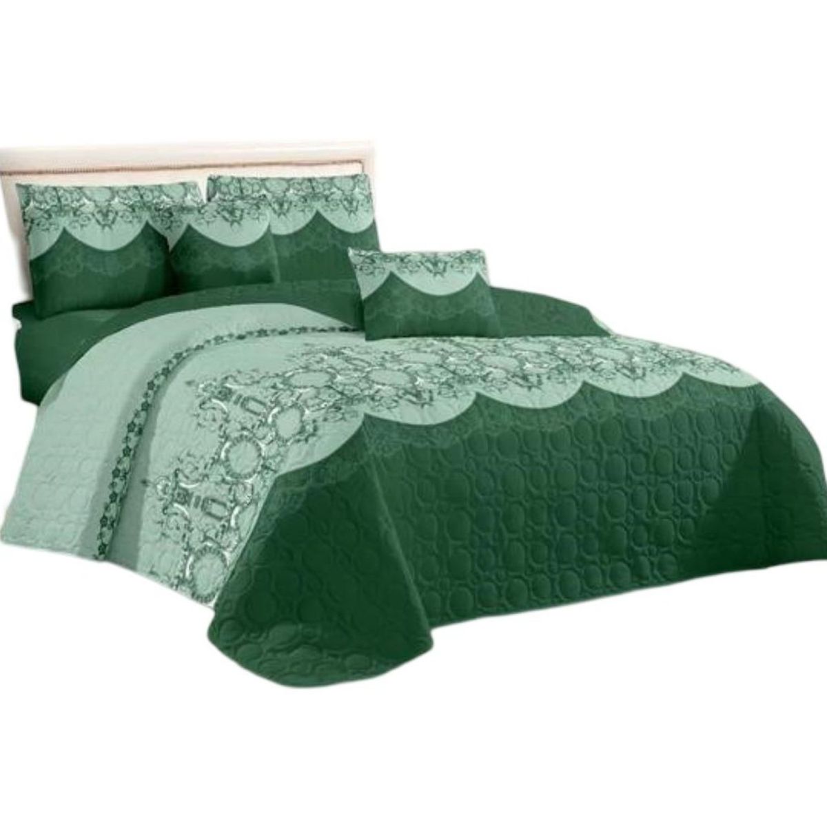 GENERICO - Cubrecama Quilt 2 Plazas+2 Fundas Verano Fresco 13n45