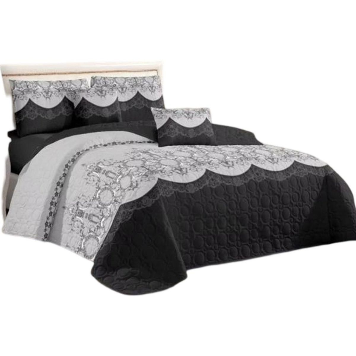 GENERICO - Cubrecama Quilt 2 Plazas+2 Fundas Verano Fresco 13n44