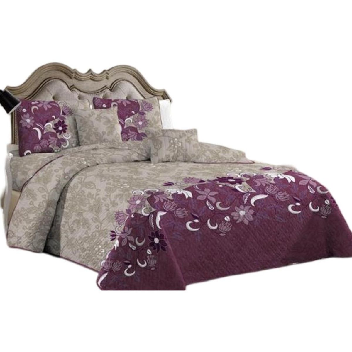 GENERICO - Cubrecama Quilt 2 Plazas+2 Fundas Verano Fresco 13n39