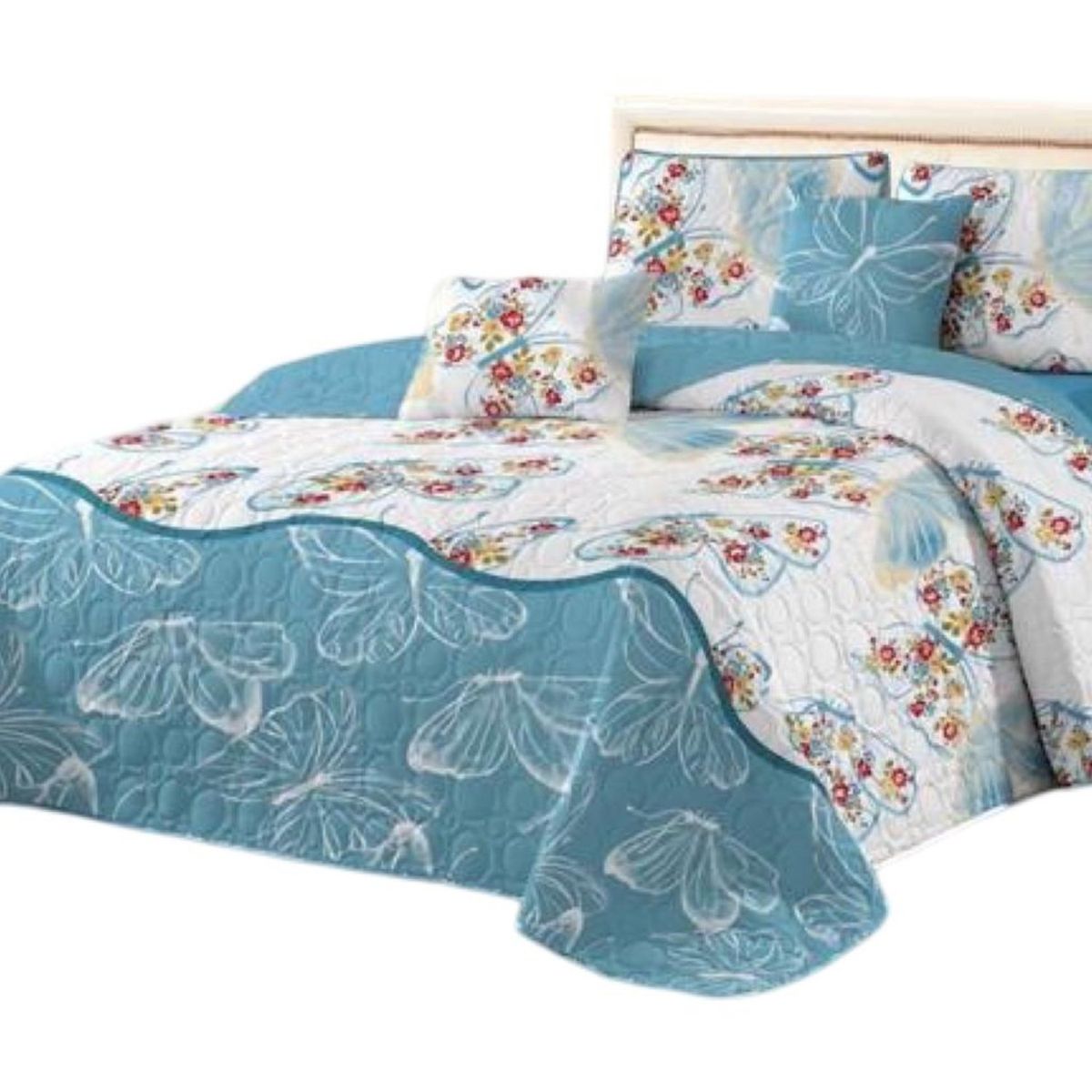 GENERICO - Cubrecama Quilt 2 Plazas+2 Fundas Verano Fresco 13n07
