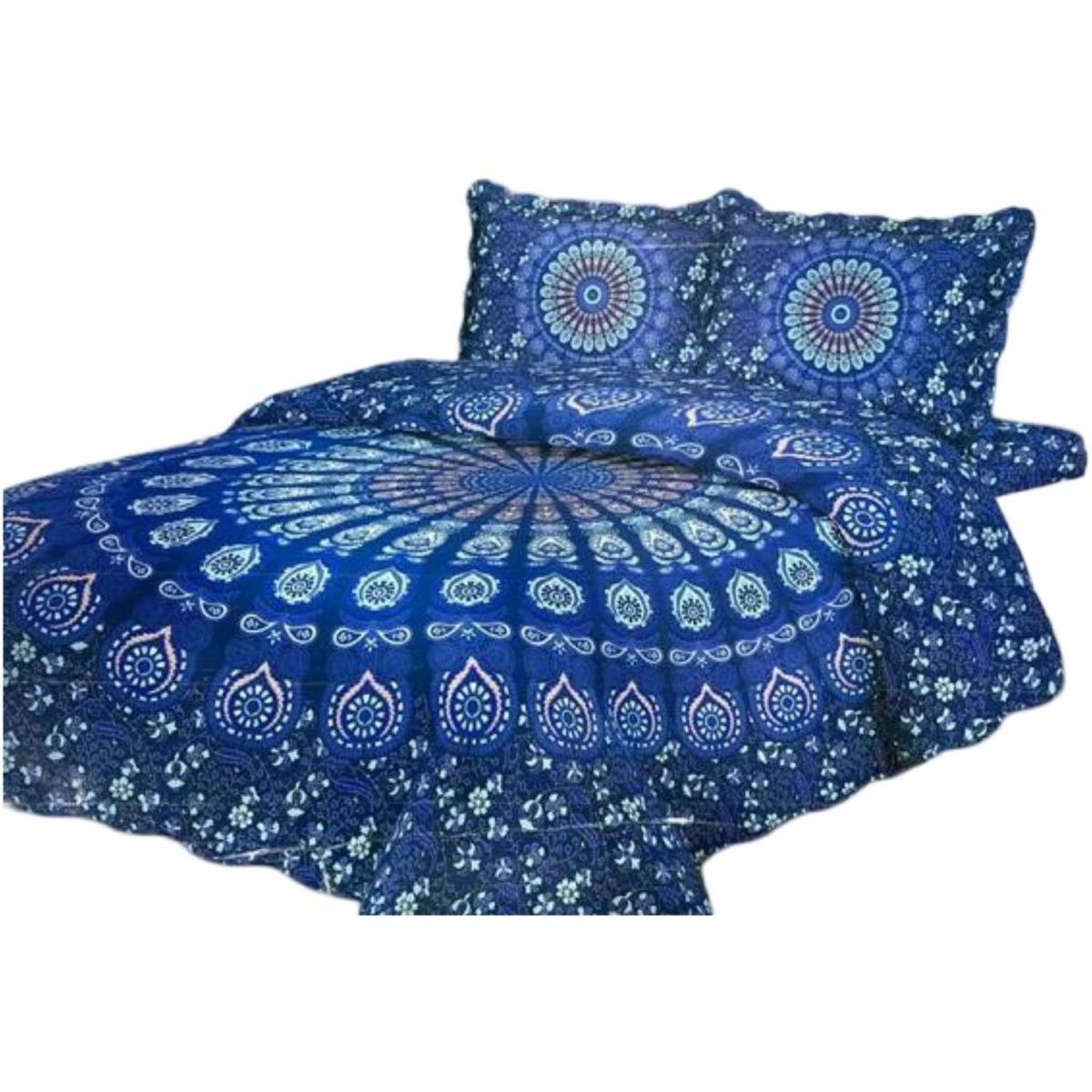 GENERICO - Cubrecama Quilt 2 Plazas+2 Fundas Verano Fresco 13n03