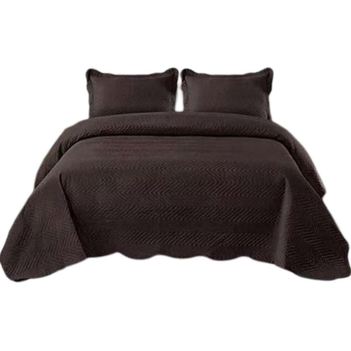 GENERICO - Cubrecama Quilt 2 Plazas+2 Fundas Verano Unicolor 13n04