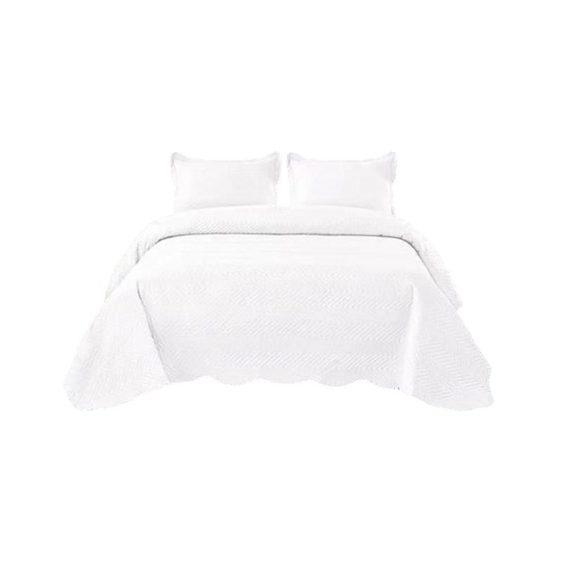GENERICO - Cubrecama Quilt 2 Plazas+2 Fundas Verano Unicolor 13n02