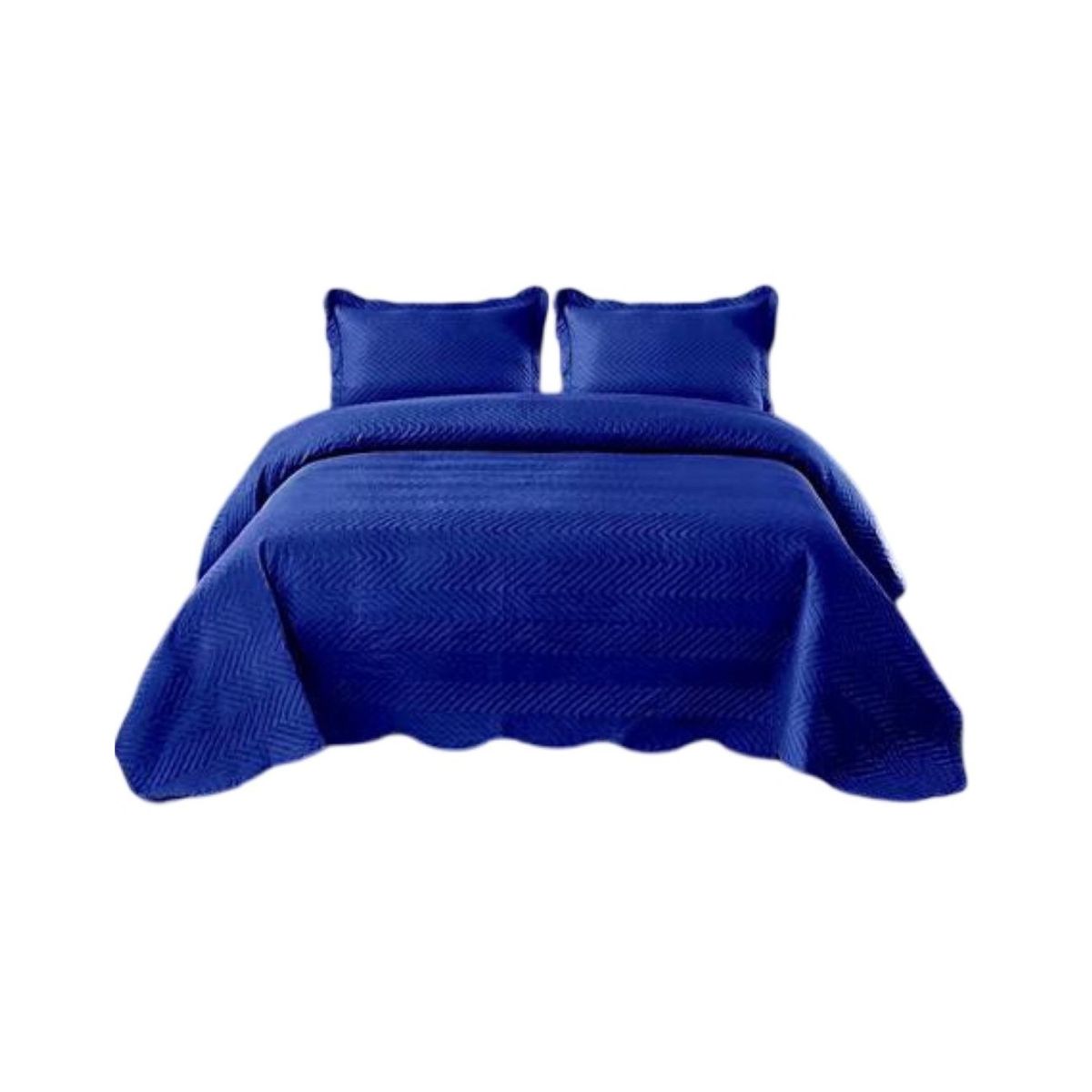 GENERICO - Cubrecama Quilt 2 Plazas+2 Fundas Verano Unicolor 13n01