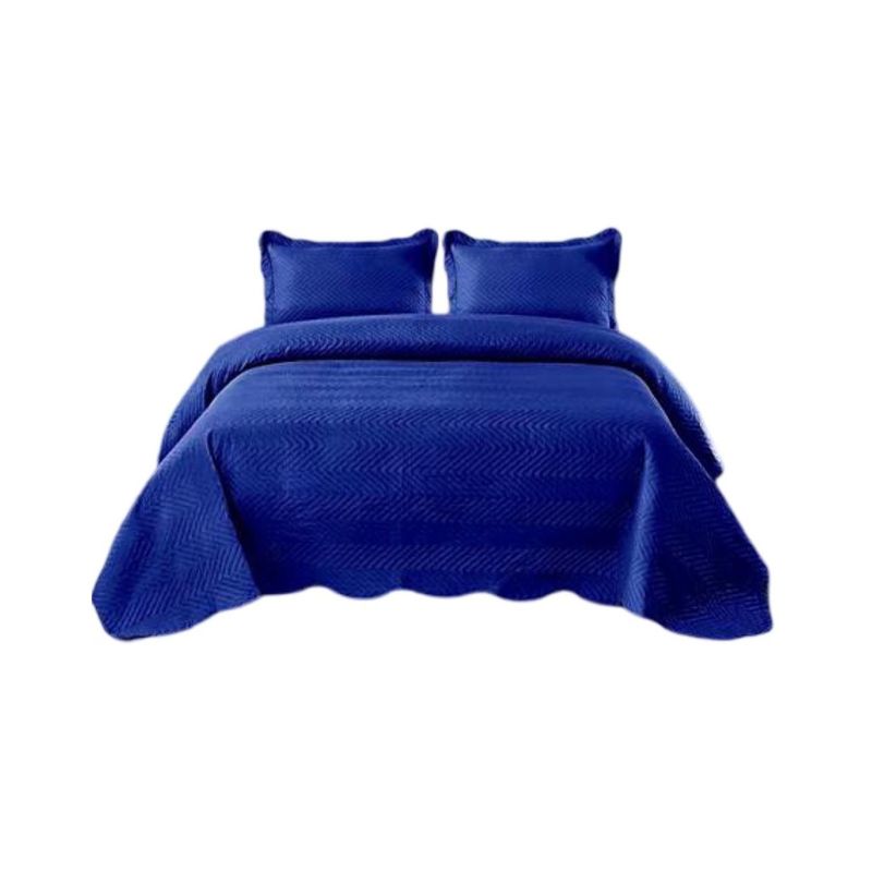 GENERICO - Cubrecama Quilt 2 Plazas+2 Fundas Verano Unicolor 13n01