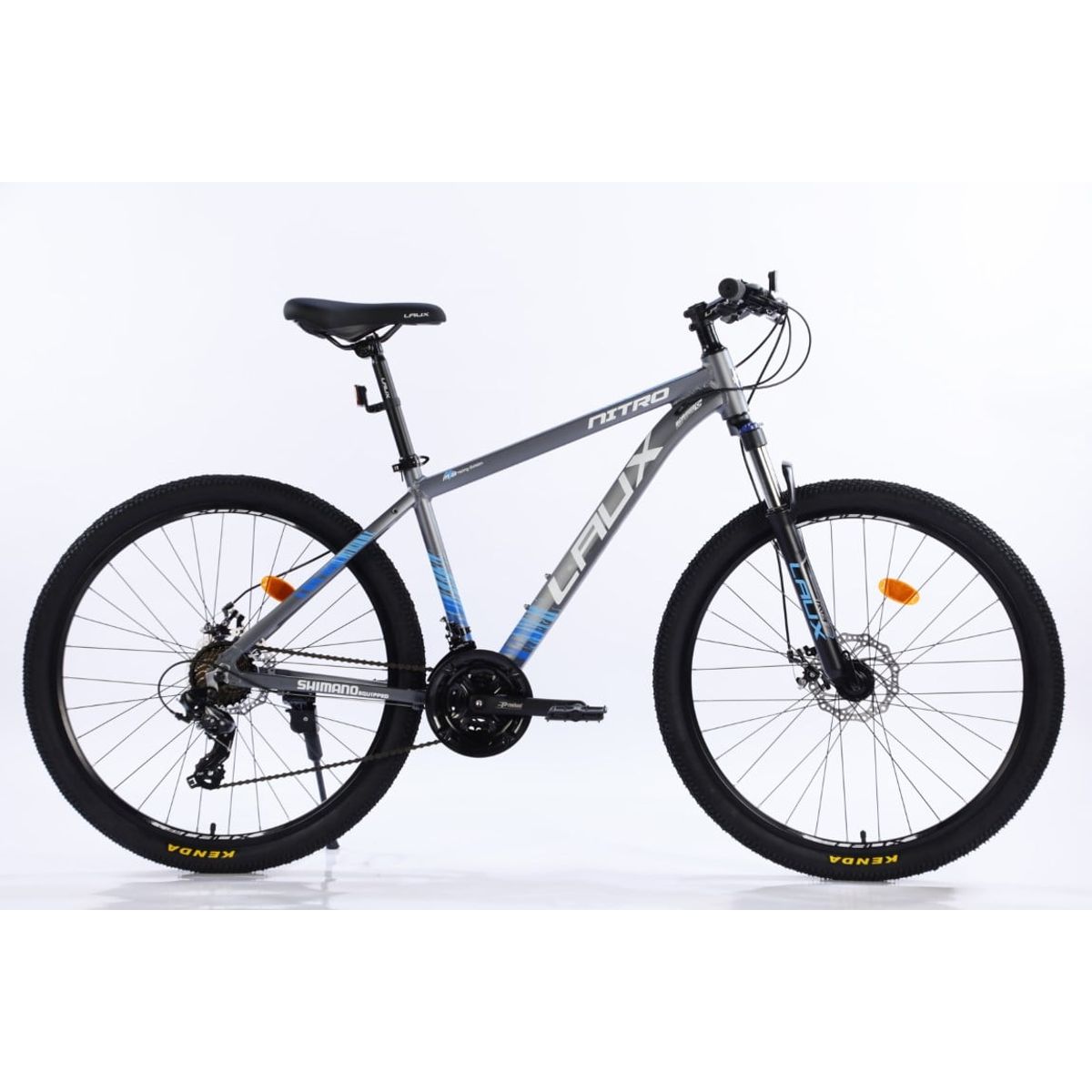 LAUX - BICICLETA MTB  27,5" LAUX  NITRO 24 VELOCIDADES MATTE GRAY/BLUE