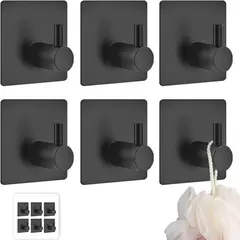 GENERICO - 6 Piezas Ganchos De Baño Para Pared 304 Acero Inoxidable