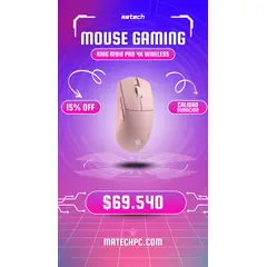 REDRAGON - Mouse K1ng M916 Pro Pink 4k Hz