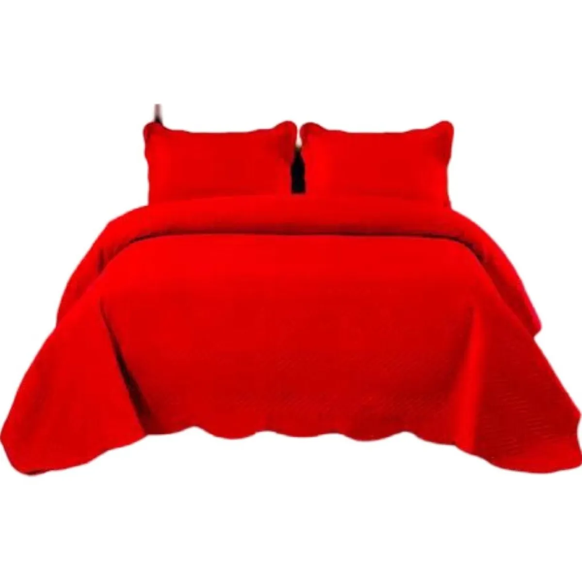 GENERICO - Quilt Verano Unicolor 2 Plazas+2 Fundas Verano Suave 13n06