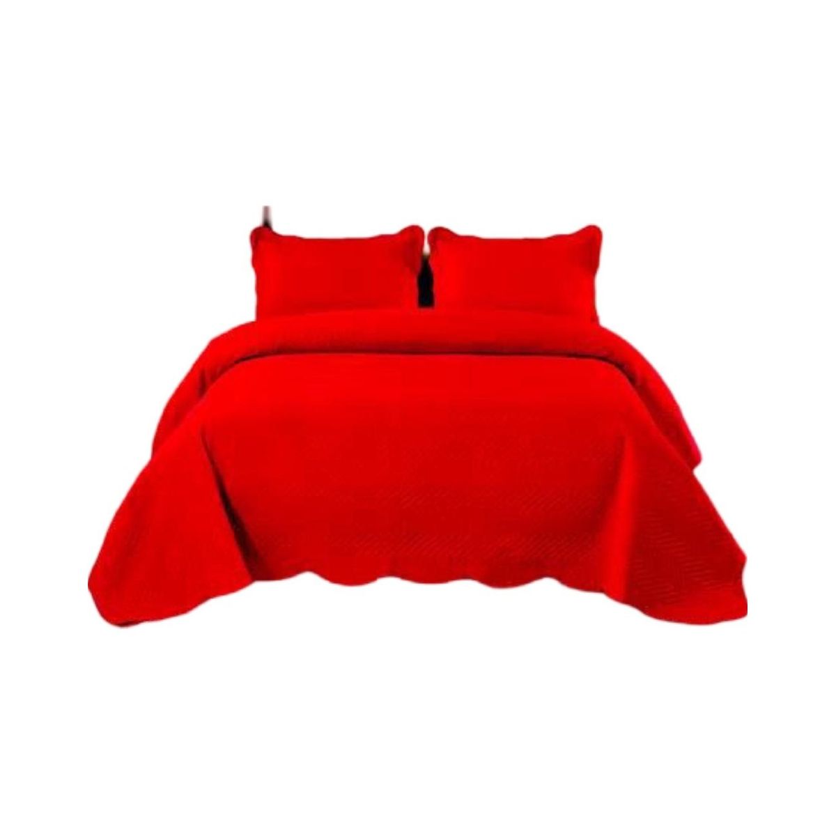 GENERICO - Quilt Verano Unicolor 2 Plazas+2 Fundas Verano Suave 13n06