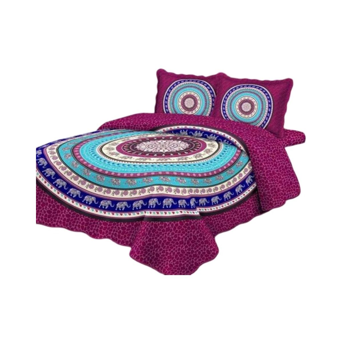 GENERICO - Quilt Verano 2 Plazas+2 Fundas Verano Suave 13n02