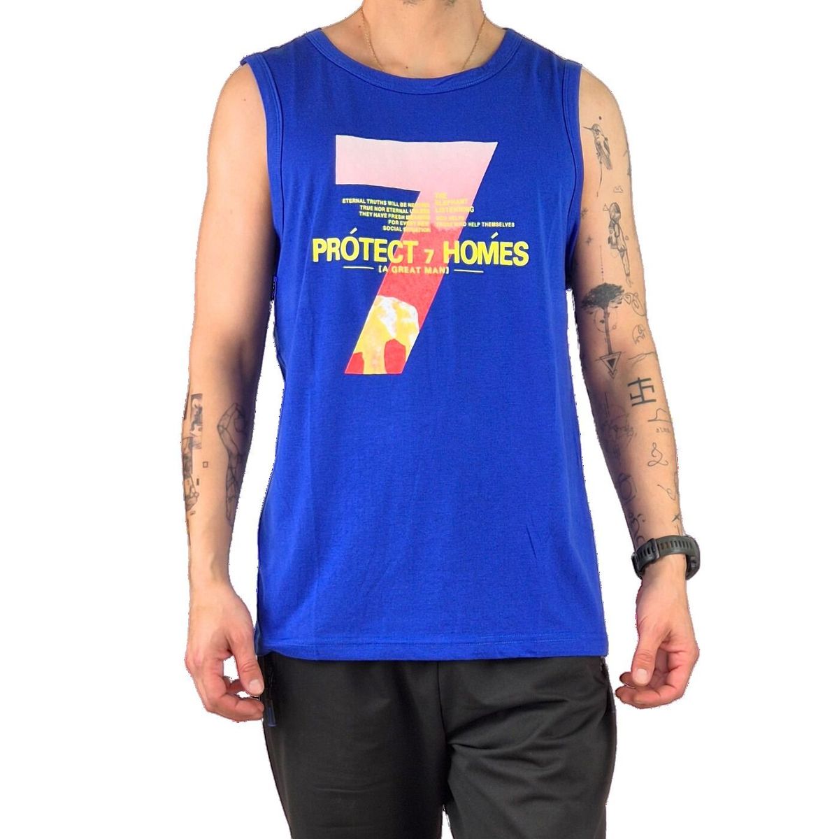 LIKE SHOP - Polera Sin Manga Musculosa Hombre Diseño Colores 294