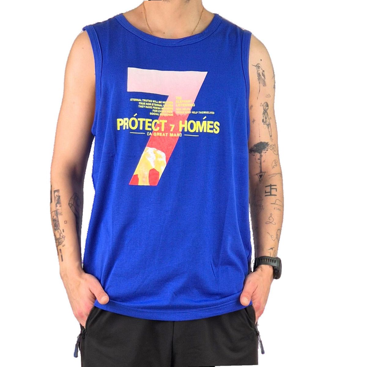 LIKE SHOP - Polera Sin Manga Musculosa Hombre Diseño Colores 294