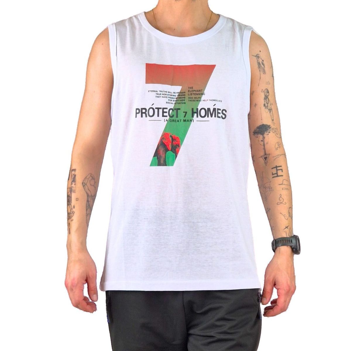 LIKE SHOP - Polera Sin Manga Musculosa Hombre Diseño Colores 294