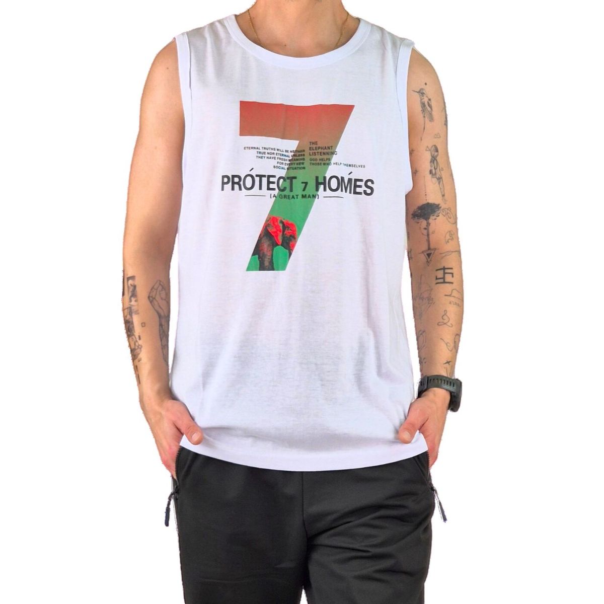 LIKE SHOP - Polera Sin Manga Musculosa Hombre Diseño Colores 294