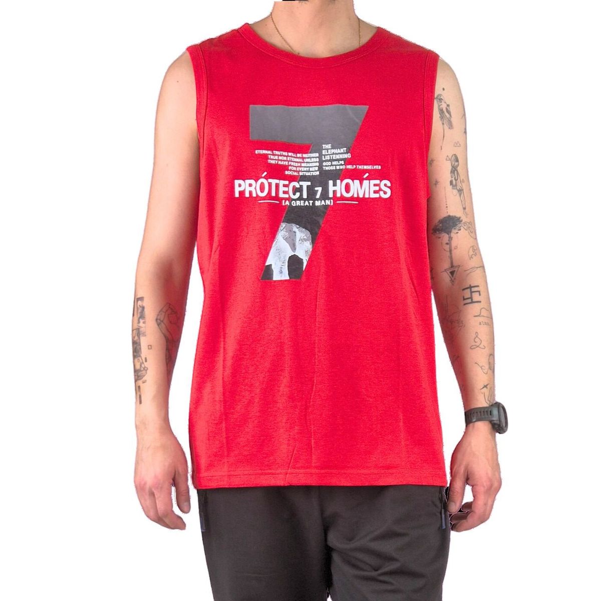 LIKE SHOP - Polera Sin Manga Musculosa Hombre Diseño Colores 294