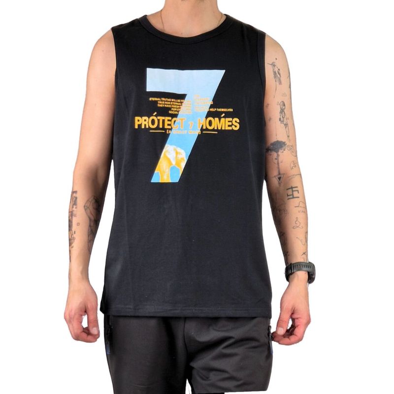 MPROPIA - Polera Sin Manga Musculosa Hombre Diseño Colores 294