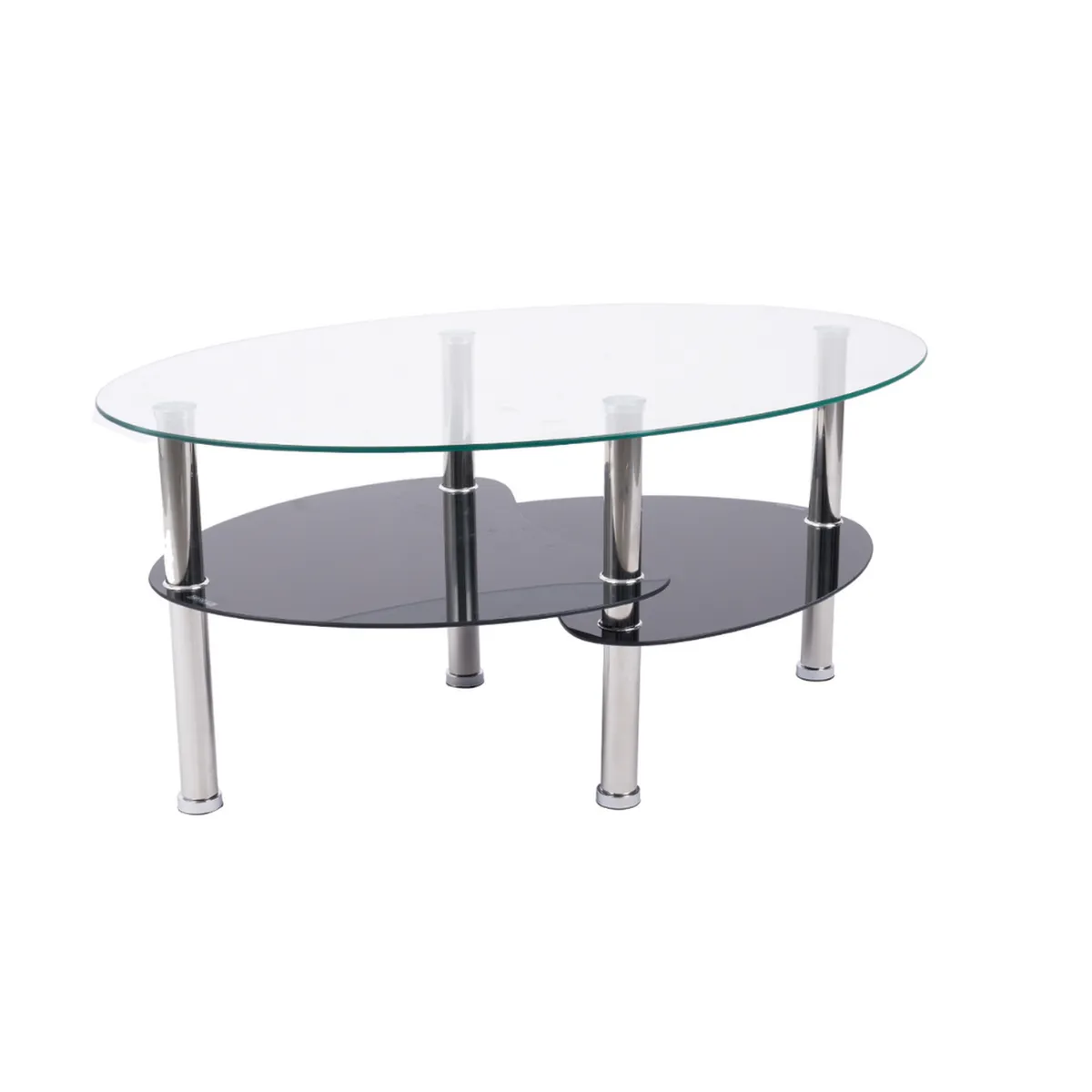 PANDALINO - Mesa de Centro Moderna Martina con 2 Caras - Vidrio Templado