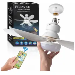 GENERICO - Ventilador De Techo Silencioso E27 De 53cm Refrescante.